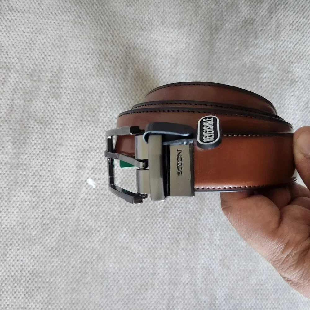 Boconi Men's Size 40 Cognac Lenox‎ Reversible Belt NWT
